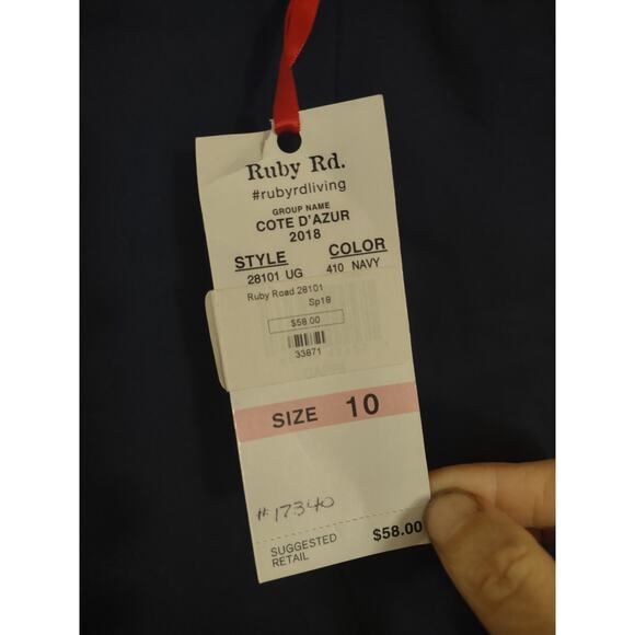 Ruby Rd. Navy Ankle Pants - Picture 2 of 4